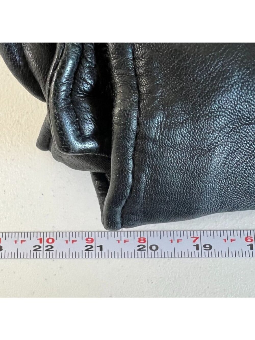 Zara Black Lamb Leather Moto Jacket Gold Hardware Quilted Biker Womens Sz Large - Picture 12 of 16